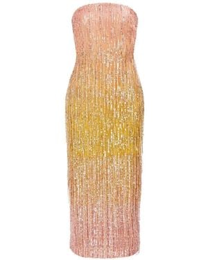 Aje. Amulet Sequin-Embellished Midi Dress - White