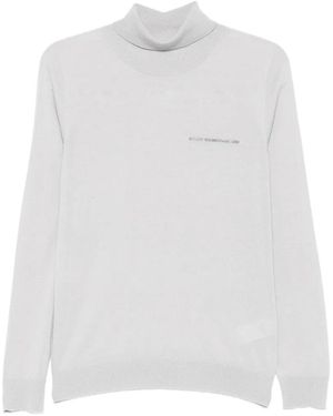 Peserico Pull À Col Roulé Et Bordure Monili - Blanc