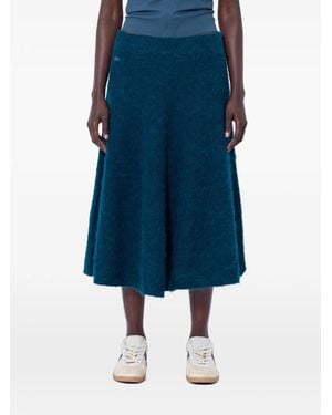 Lacoste Runway Alpaca Midi Skirt - Blue