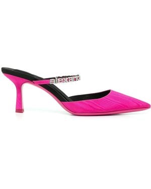 Alexander Wang Mules Delphine con tacón de 65mm - Rosa
