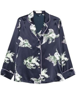 Olivia Von Halle Graphicprint Pyjamas - Blue