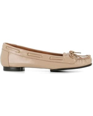 Roberto Del Carlo Bow Detail Loafers - Natural
