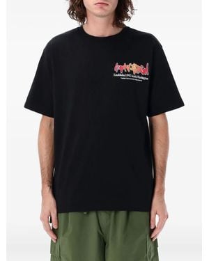 Manastash Pait Graphic-Print T-Shirt - Black