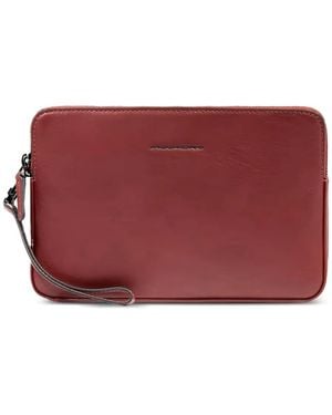 Piquadro Square Leather Wristlet - Red