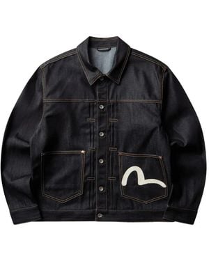 Evisu Veste En Jean Seagull - Black