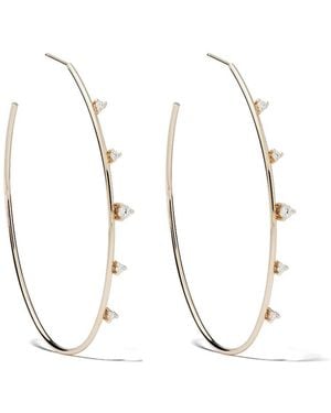 Mizuki 14-karat Gold Diamond Hoop Earrings - Metallic
