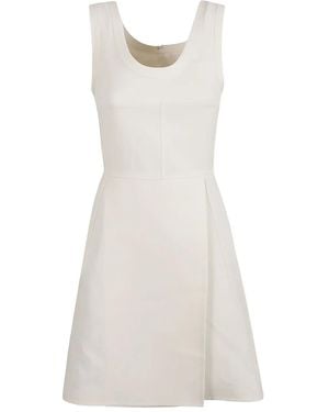 Jil Sander Panelled Sleeveless Mini Dress - White
