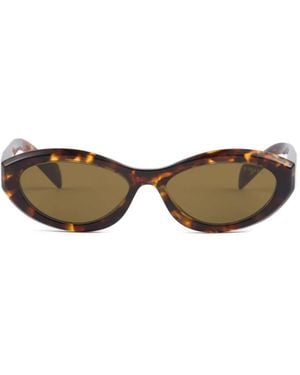 Prada Symbole oval-frame tortoiseshell sunglasses - Neutro