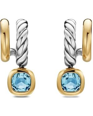 David Yurman Pendientes DY Mercer® con diseño de dos filas - Azul