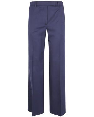 Seventy Gerade Hose Mit Bügelfalten - Blau