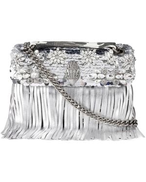 Kurt Geiger Bolso De Hombro Kensington Fringe Mediano - Gris