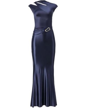 MOOS STUDIO Maxikleid Mit Cut-Outs - Blau