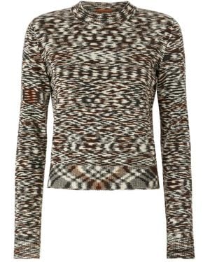 Missoni Patterned Crew-Neck Jumper - Black