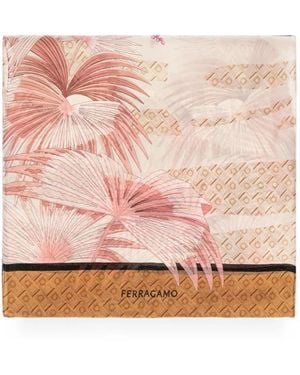 Ferragamo Printed Silk Scarf - Pink