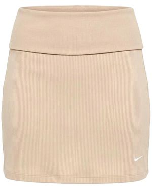 Nike Chill Logo-Embroidered Mini Skort - Natural