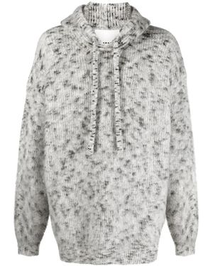 Isabel Marant Gestrickter Hoodie - Grau