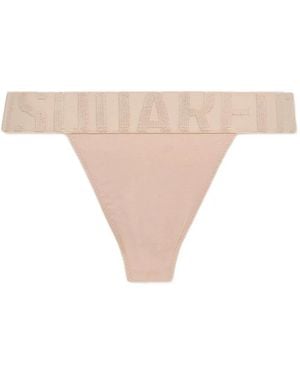 DSquared² Tanga Aus Logo-Jacquard - Natur