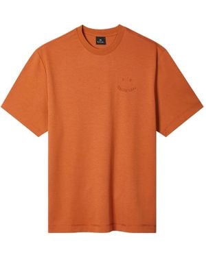 Paul Smith Embroidered-Logo T-Shirt - Orange