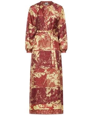 Pierre Louis Mascia Aloe Pastoral-Print Maxi Dress - White
