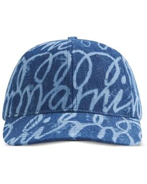 Marni Jeans-Baseballkappe Mit Laser-Print - Blau