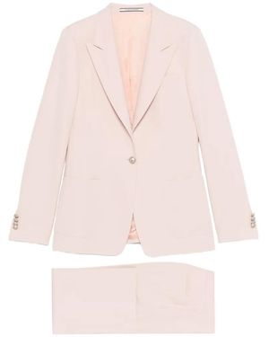 Tagliatore Parigi Single-Breasted Notched-Lapel Suit - Pink