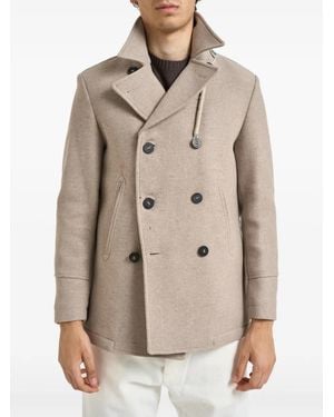 Camplin Double-Breasted Pea Coat - Natural