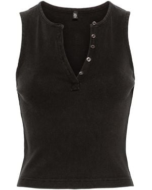 R13 Henley Tank - Black
