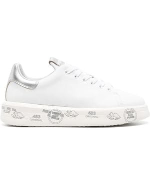 Premiata Belle 6823 Leather Sneakers - White
