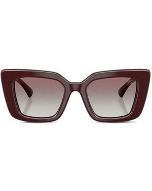 Burberry Lunettes De Soleil À Monture Carrée - Red