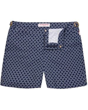 Orlebar Brown Bulldog Tessoro Jacquard Swim Shorts - Blue
