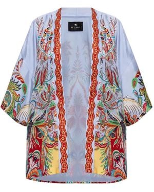 Etro Top Con Estampado De Cachemira - Blanco