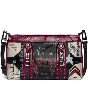 Zadig & Voltaire Sunny Moody Punk Graphic-Print Cross Body Bag - Purple