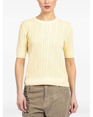 Lisa Yang Nika Cable-Knit Jumper - Natural