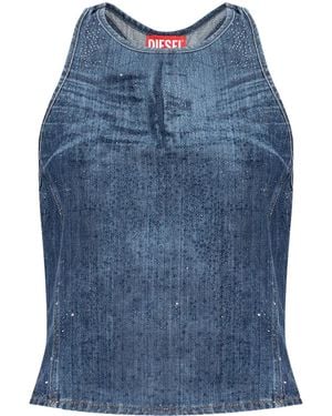 DIESEL De-Plaque-S Tank Top - Blue