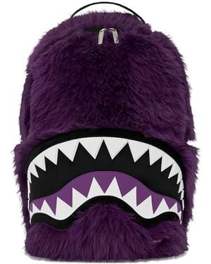 Sprayground Cray Faux-Fur Backpack - Purple