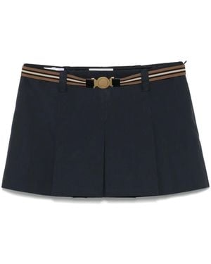 Miu Miu Mini-Plooirok - Blauw