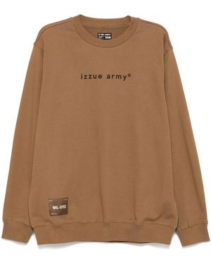 Izzue Sweatshirt Mit Logo - Braun