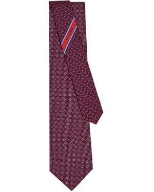 Ferragamo Stropdas Met Print - Paars