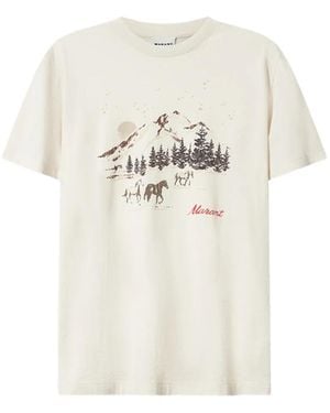 Isabel Marant Camiseta Zewel Con Motivo Afelpado - Blanco