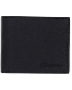 Blauer Logo-Debossed Bi-Fold Wallet - Black