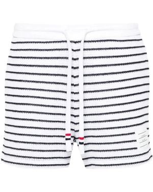 Thom Browne Striped Drawstring Shorts - Blue