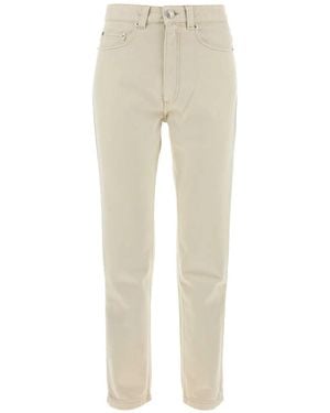 Ami Paris Logo-Patch Straight-Leg Cotton Denim Jeans - Natural