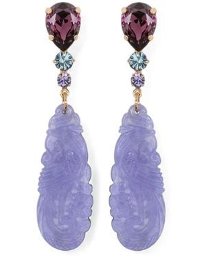 Jennifer Behr Corinna Drop Earrings - Purple