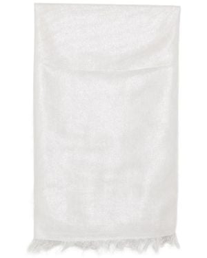Peserico Écharpe À Bords Frangés - White