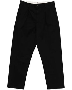 Anerkjendt Akjakob Pleated Straight-Leg Pants - Black