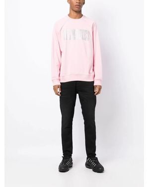 Stain Shade X Hiroshi Fujiwara Slogan-Print Sweatshirt - Pink