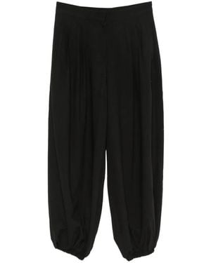 Source Unknown Ruched Straight-Leg Trousers - Black
