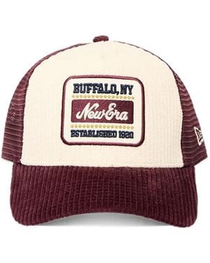 KTZ 9Forty E-Frame Corduroy-Visor Trucker Cap - Red