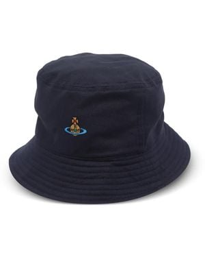 Vivienne Westwood Orb Embroidered Bucket Hat - Blue