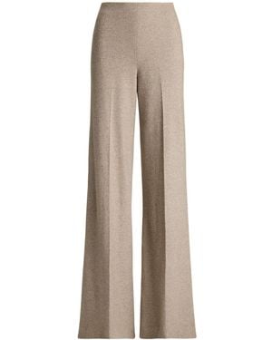 Ralph Lauren Isaiah Herringbone Wide-Leg Trousers - Natural